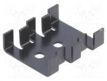 Heatsink  moulded, SOT32,TO220, black, L  30mm, W  25.4mm, H  8mm