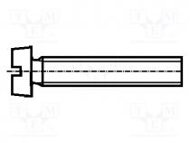 B2X8/BN532 - Screw, M2x8, 0.4, Head  cheese head, slotted, brass, DIN  84A