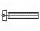 Screw, M2x3, 0.4, Head  cheese head, slotted, brass, DIN  84A