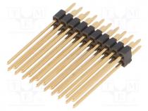  - Pin header, pin strips, male, PIN  20, straight, 1.27mm, THT, 2x10