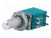 RK0971221Z05 - Potentiometer  shaft, single turn, 10k, 20%, 6mm, for PCB, L  15mm