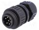 CA6LS - Connector  circular, plug, male, IP67, CA, PIN  7(6+1), 6+PE, 250V