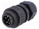 Connector  circular, plug, male, IP67, CA, PIN  7(6+1), 6+PE, 250V