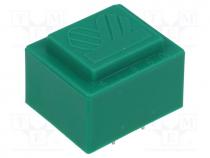 TEZ1.5/D/18V - Transformer  encapsulated, 1.5VA, 230VAC, 18V, 83.3mA, PCB, IP00