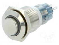 V16-11HR-12G-S - Switch  vandal resistant, Pos  2, SPDT, 0.5A/220VAC, 1A/24VDC, IP67