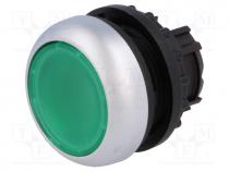 Switch  push-button, Stabl.pos  1, 22mm, green, IP67, Pos  2, Ø22.5mm