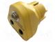 Antistatic Materials - Earthing plug, ESD, Features  one 10mm male press stud, yellow