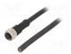 Connection lead, M12, PIN  8, straight, 1m, plug, 30VAC, 2A, -20....80C