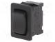 1808.1102 - ROCKER, SPDT, Pos  3, ON-OFF-ON, 6A/250VAC, black, IP40, none, 100m