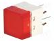 Switch  keypad, Pos  2, SPST-NO, 0.05A/24VDC, red, LED, red, THT