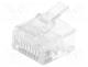 RJ45WK - Plug, RJ45, PIN  8, short, Layout  8p8c, for cable, IDC,crimped