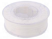 Filament  TPU, Ø  1.75mm, white, 210....230C, 1kg, Table temp  20....8