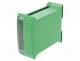 Enclosure  for DIN rail mounting, Y  101mm, X  45mm, Z  119mm, green