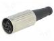 600-0510 - Plug, DIN, female, PIN  5, Layout  240°, straight, for cable, 34V, 2A