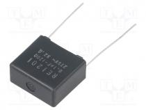 Filter  RC, 0.1uF, THT, 17x15.5x8mm, Pitch  15mm, Capacitor  X2