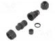 Waterproof connector - Connector  circular, plug, size B, female, PIN  2, 5A, IP67, straight
