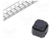Tact Switch - Microswitch TACT, SPST, Pos  2, 0.05A/12VDC, SMD, none, 1.81N, 1.5mm