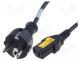 Power cable - Cable, CEE 7/7 (E/F) plug,IEC C13 female, PVC, 2m, with locking