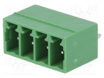 15EDGVC-3.5-04P - Pluggable terminal block, 3.5mm, ways  4, straight, socket, male