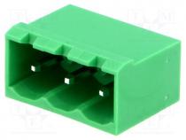 Pluggable terminal block, 5mm, ways  3, straight, socket, male