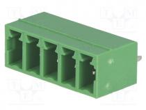 15EDGVC3.81-05P - Pluggable terminal block, 3.81mm, ways  5, straight, socket, male