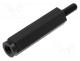 TFM-M3X25/DR285 - Screwed spacer sleeve, hexagonal, polyamide, M3, M3, L  25mm, black