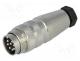 C091-31H0081002 - Connector  M16, plug, male, soldering, for cable, PIN  8, 3A, 300V