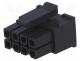 MX-43025-0800 - Plug, wire-board, female, Micro-Fit 3.0, 3mm, PIN  8, w/o contacts