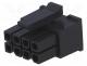 --- - Plug, wire-board, female, Micro-Fit 3.0, 3mm, PIN  8, w/o contacts