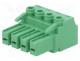 Pluggable terminal block, 7.62mm, ways  4, straight, plug, female