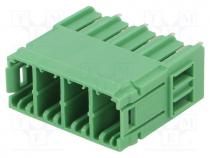 Pluggable terminal block, 7.62mm, ways  4, straight, socket, male