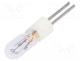 Lamp miniature - Filament lamp  miniature, BI-PIN, 12VDC, 60mA, Bulb  T1, Ø  3.3mm