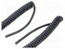 Wire  coiled, H07BQ-F, 5G1.5mm2, unshielded, PUR, black, 450V,750V
