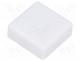 TACT-2BSWH - Button, square, white, 12x12mm, TACTS-24N-F,TACTS-24R-F
