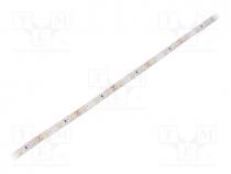 LED tape, white neutral, 3528, 12V, LED/m  60, 8mm, white PCB, IP65