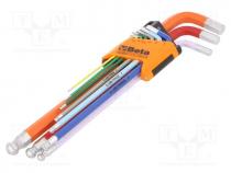 BE96BP-CL/SC9 - Wrenches set, hex key,spherical, 9pcs.