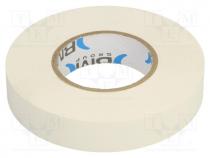 BMESB1525BI - Tape  electrical insulating, W  15mm, L  25m, Thk  0.15mm, white