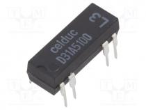 Relay  reed switch, SPST-NO, Ucoil  12VDC, 1A, max.100VDC, 10W, PCB