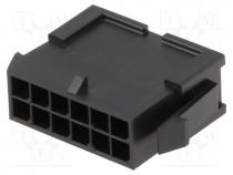 MX-43020-1200 - Plug, wire-wire, male, Micro-Fit 3.0, 3mm, PIN  12, w/o contacts