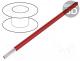   - Wire, LiYv, stranded, Cu, 1mm2, PVC, red, 900V, 100m, Class  5, 1x1mm2