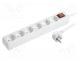 Power Sockets - Plug socket strip  supply, Sockets  6, 230VAC, 16A, white, 1.5m