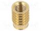 --- - Threaded insert, brass, M6, BN 37885, L  12.3mm, MULTISERT®