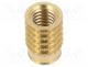 --- - Threaded insert, brass, M6, BN 37885, L  12.3mm, MULTISERT®