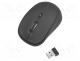  - Optical mouse, black, USB A, wireless, 10m, No.of butt  3