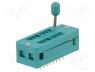  IC - Socket  integrated circuits, ZIF, DIP16, 7.62mm, THT, demountable