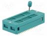 DS1043-280G - Socket  integrated circuits, ZIF, DIP28, 7.62/15.24mm, THT, 50VDC