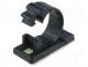 10J-S - Screw down self-adhesive holder, 14mm, polyamide, black, UL94V-2