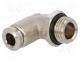 Pneumatics - Push-in fitting, angled, -0.99÷20bar, nickel plated brass