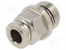 57020-6-1/4 - Push-in fitting, straight, -0.99÷20bar, nickel plated brass