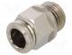 Push-in fitting, straight, -0.99÷20bar, nickel plated brass